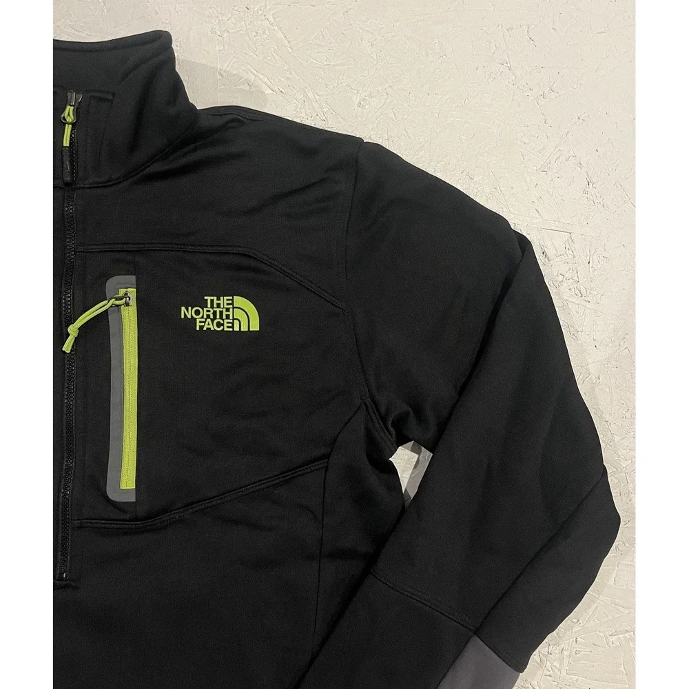 The North Face Black Polyester Blend 1/2 Zip Pullover Lightweight Jacket Men's S